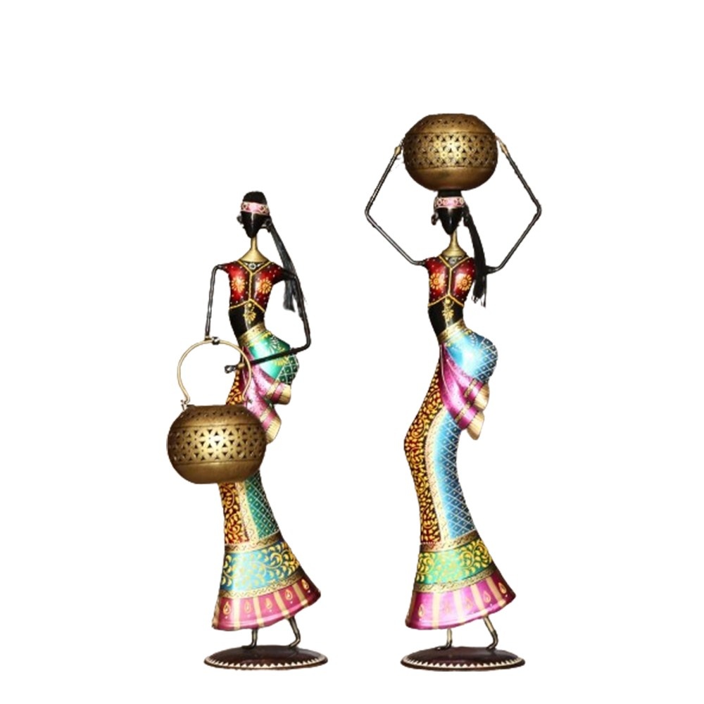Golden Iron Doll Statue – Decorative Handcrafted Doll Sculpture for HomeOffice Decor